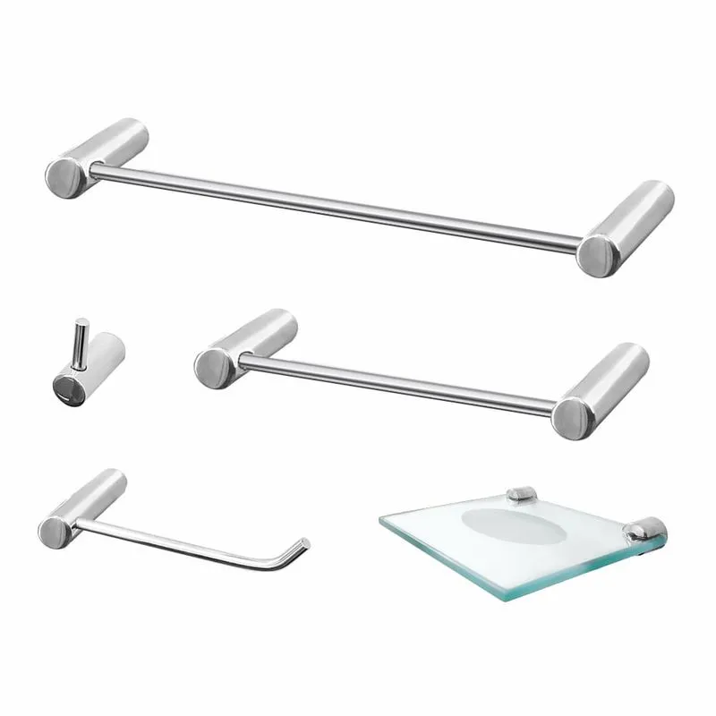 Kit Acessórios para Banheiro 5 Peças Luxo Slim 500LS Grego Metal