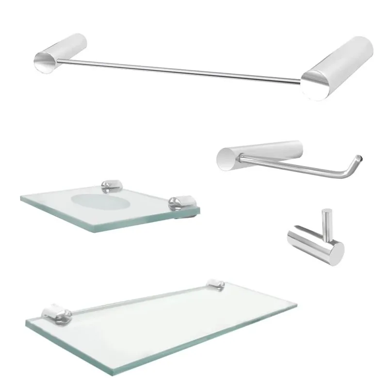 Kit acessórios de banheiro 5 peças Slim 500SLB Grego Metal
