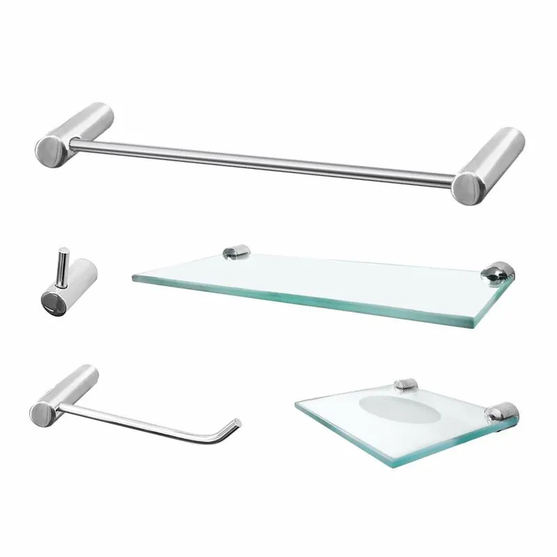 Kit Acessórios de Banheiro 5 Peças Luxo Slim 501LS Grego Metal