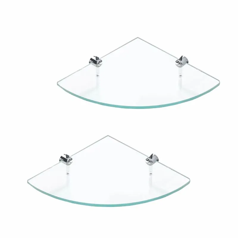 Prateleira de Canto em Vidro Kit 2 Peças Slim 513LS2 Grego Metal