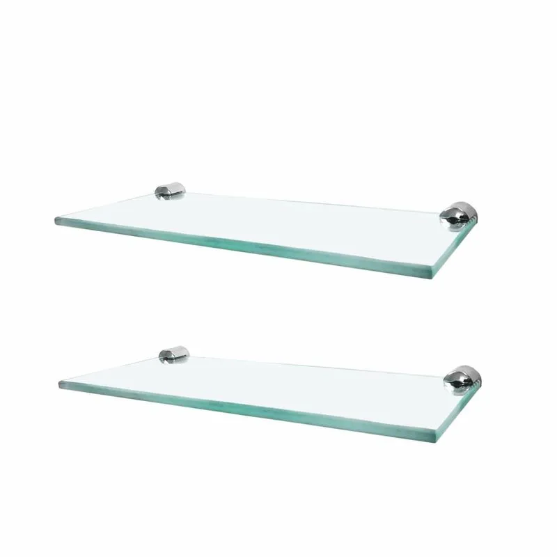 Prateleira Reta em Vidro Kit 2 Peças Slim 520LS2 Grego Metal