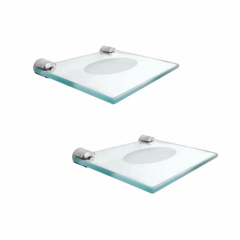 Saboneteira em Vidro Kit 2 Peças Slim 518LS2 Grego Metal