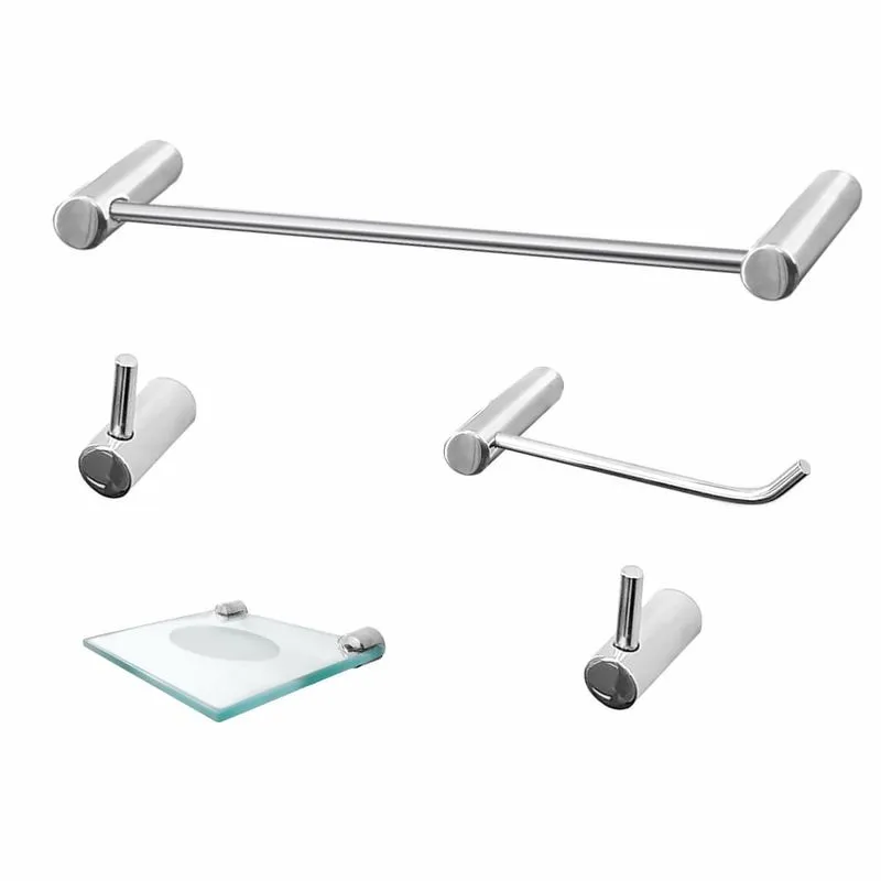 Kit Acessórios de Banheiro em Metal Slim 525LS 5 Peças Grego Metal