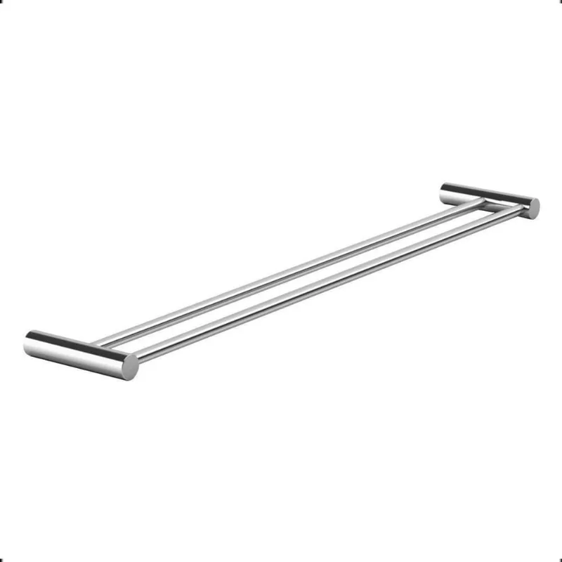 Porta Toalha Duplo Grego Metal Orion Prata 60cm