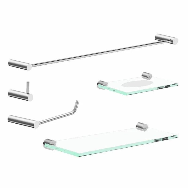 Kit De Acessórios Para Banheiro 5 Peças Suporte Prateleira Orion
