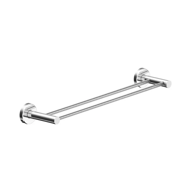 Porta Toalha Toalheiro Duplo Para Banheiro Alto Brilho Atenas 45cm