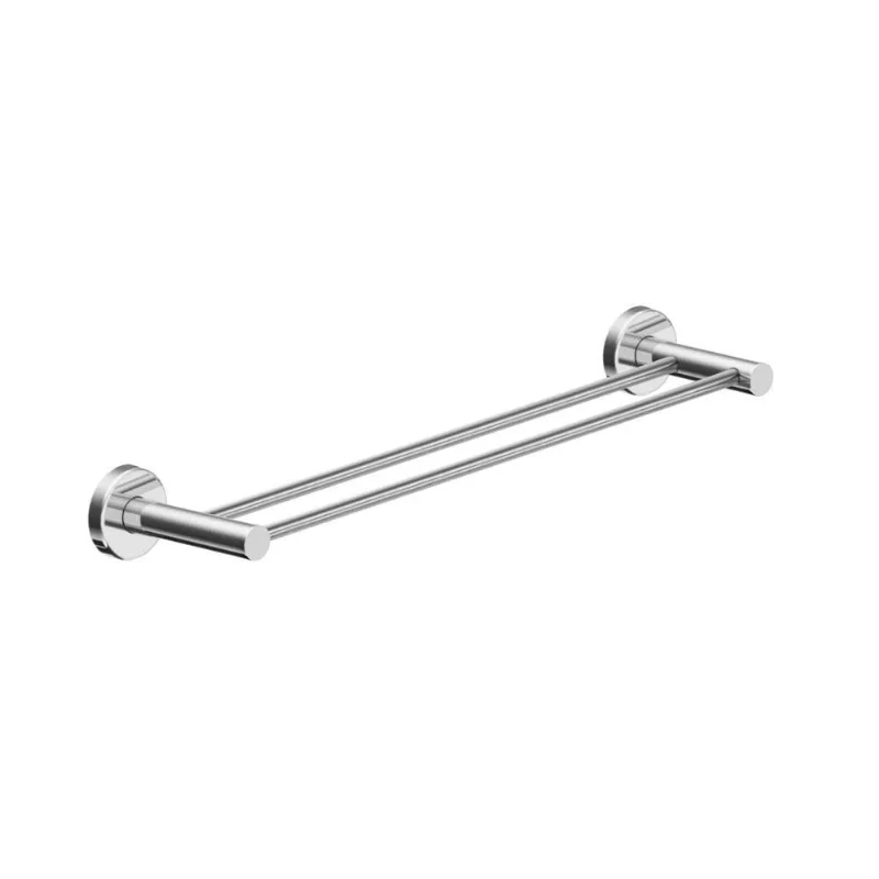 Porta Toalha Toalheiro Duplo Para Banheiro Escovado Atenas 45cm