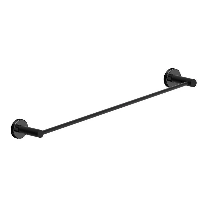 Porta Toalha Toalheiro Para Banheiro Preto Fosco Atenas 55cm