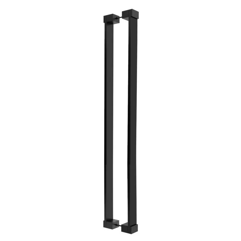 Puxador Para Portas Em Aço Inox Preto Fosco Apolo Grego Metal 200cm