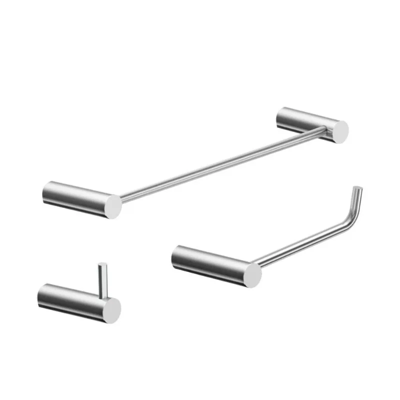 Kit Acessório Banheiro Escovado 3 Peças Grego Metal 2030or
