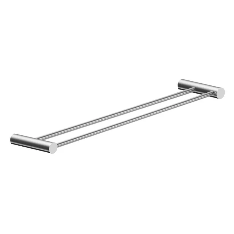Porta Toalha Toalheiro Duplo Para Banheiro Escovado Orion Grego Metal 50cm