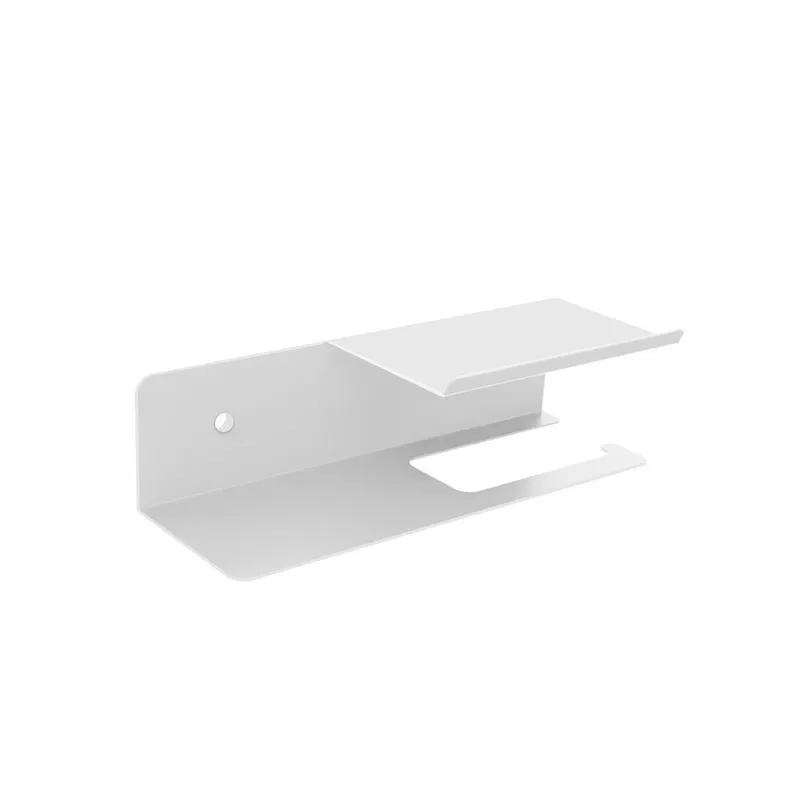 Porta Papel Higiênico Tripo Branco Agata Grego Metal