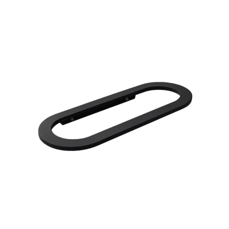 Porta Toalha Toalheiro Para Banheiro Preto Fosco Agata 35cm