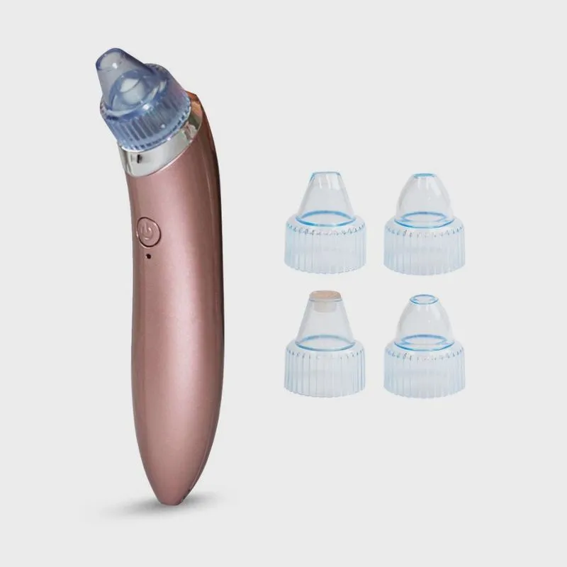 Extrator de Cravos Facial a Vácuo XN-8030 Rosa Elétrico 5 Níveis 4 Bicos Todos os Tipos de Pele Extrator Cravos Facial A Vácuo / Xn-8030 - Elétrico