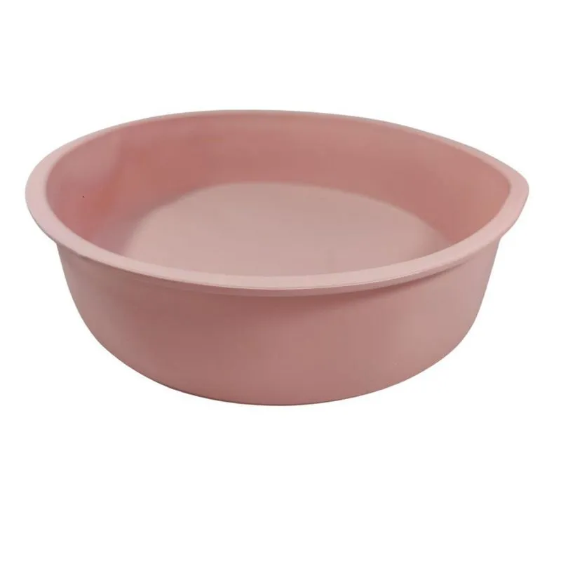 Forma Assadeira Bolo Redonda Silicone Antiaderente Rosa