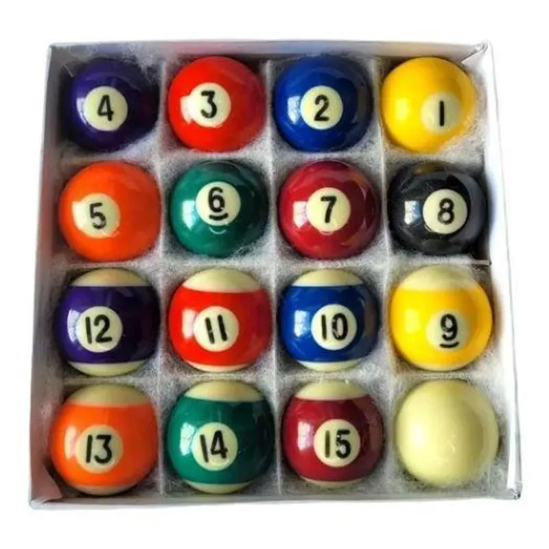 Jogo De Bolas Numeradas Kit Bilhar Sinuca 50mm Profissional