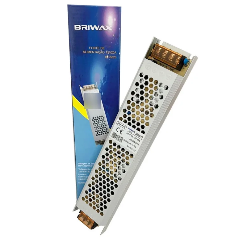 Fonte Slim Colmeia Briwax 12V 20A 240W Bivolt - BT-8820