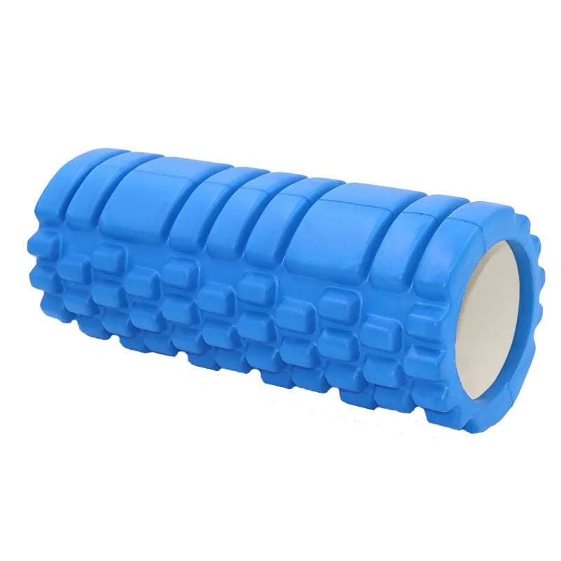 Rolo Massagem Liberação Miofascial Foam Roller Pilates Azul