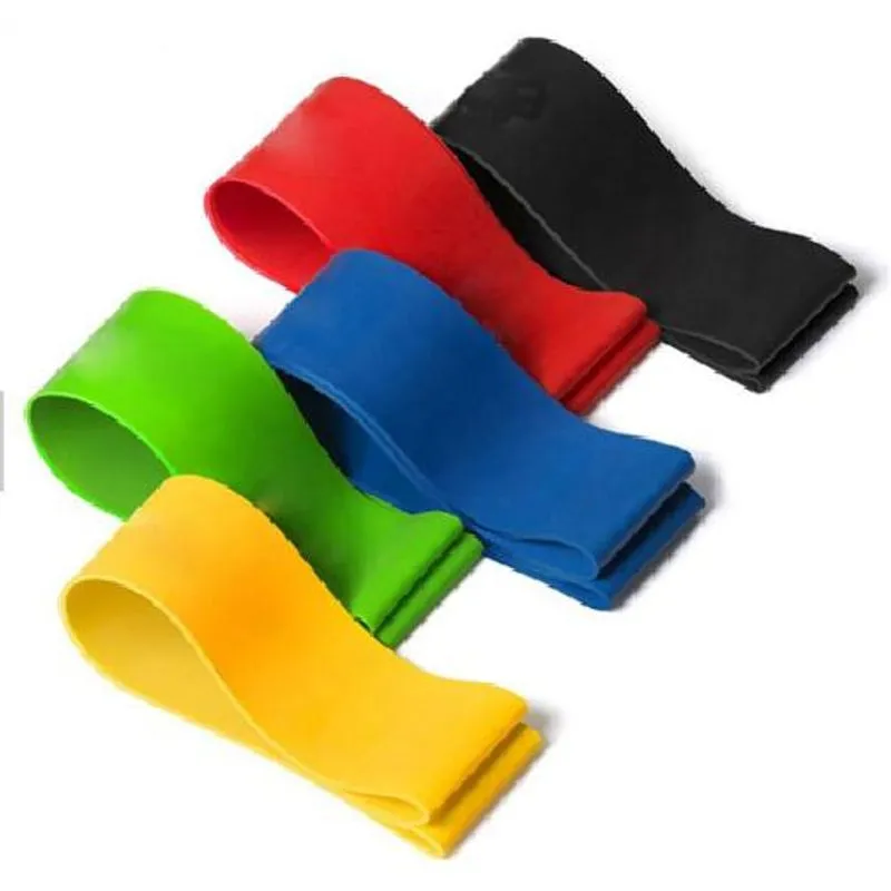 Kit Com 5 Mini Bands Faixas Elásticas Funcional Pilates Yoga