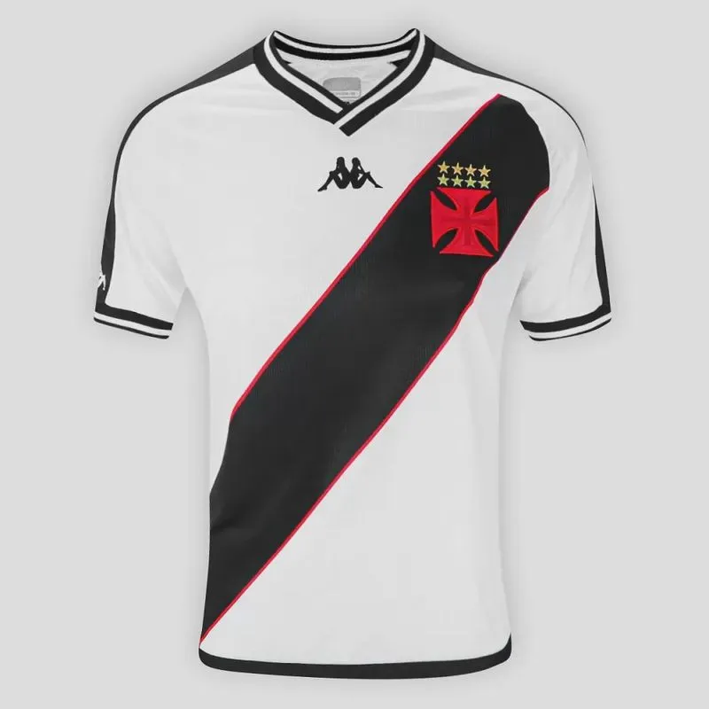 Camisa Vasco Kappa ii 24/25 Oficial Torcedor Feminina - Branco/Preto