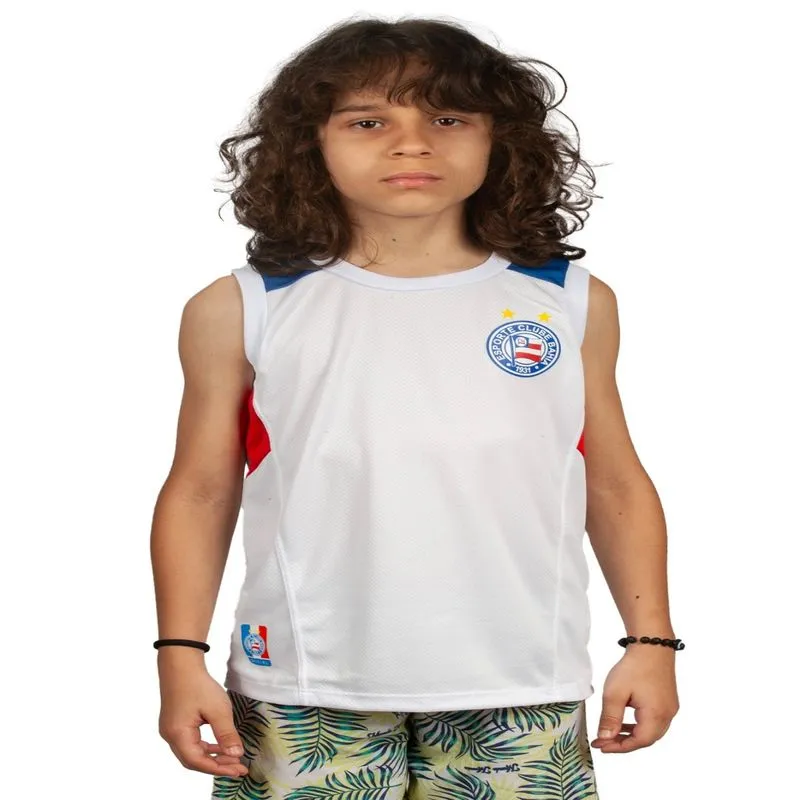 Camisa Regata Bahia Infantil E Juvenil Branco Oficial 2 A 14 - Branco - 8 Anos