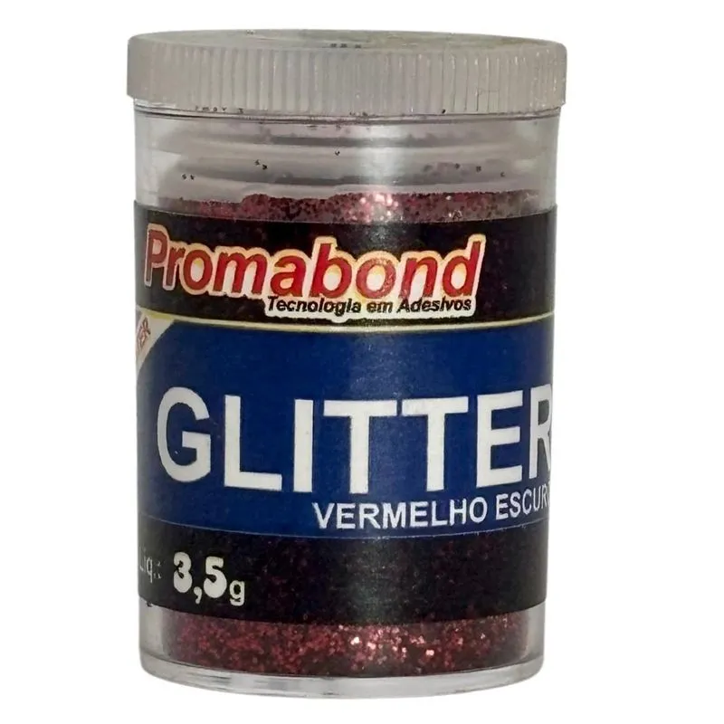 Glitter Vermelho Escuro 3,5g Poliéster