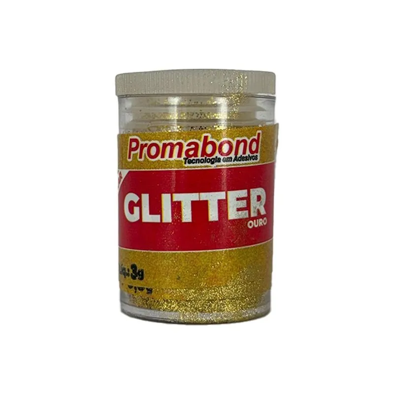 Glitter Escolar Brilhante Cores Vibrantes Ouro