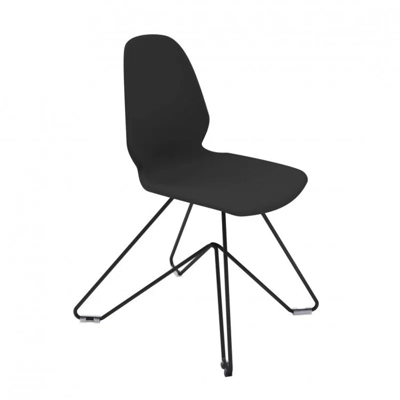 Cadeira Aço e Polipropileno Cloud Spider City Design 165 Preto