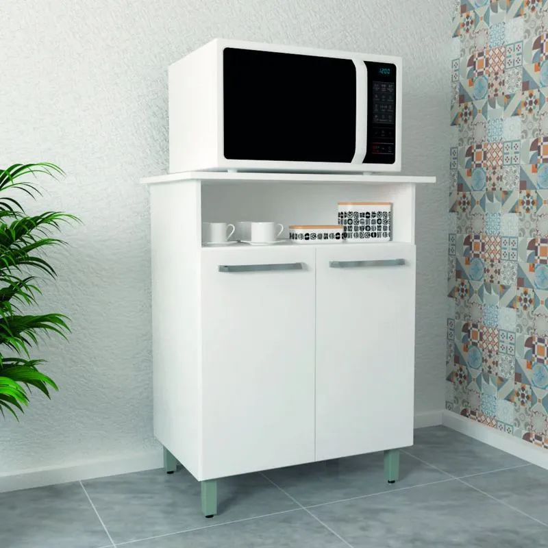 Balcão de Cozinha 2 Portas Cristal Darmovel Branco