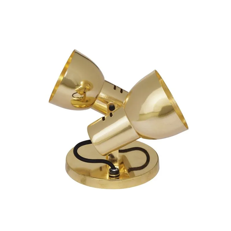 Spot Duplo Flex Alumínio Articulável Dourado
