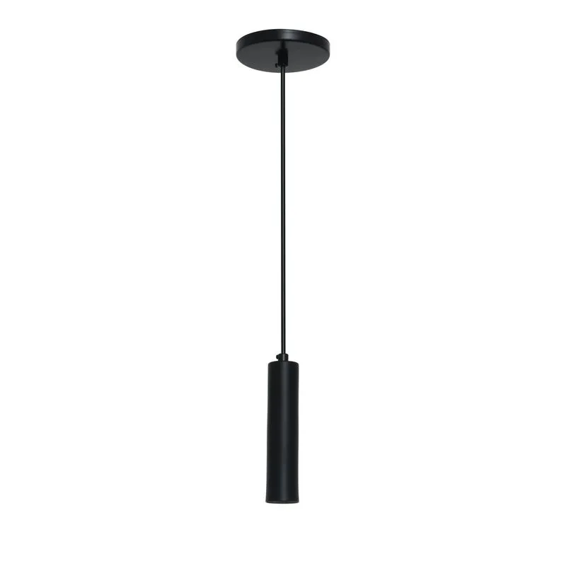 Pendente Tubular 20cm Preto