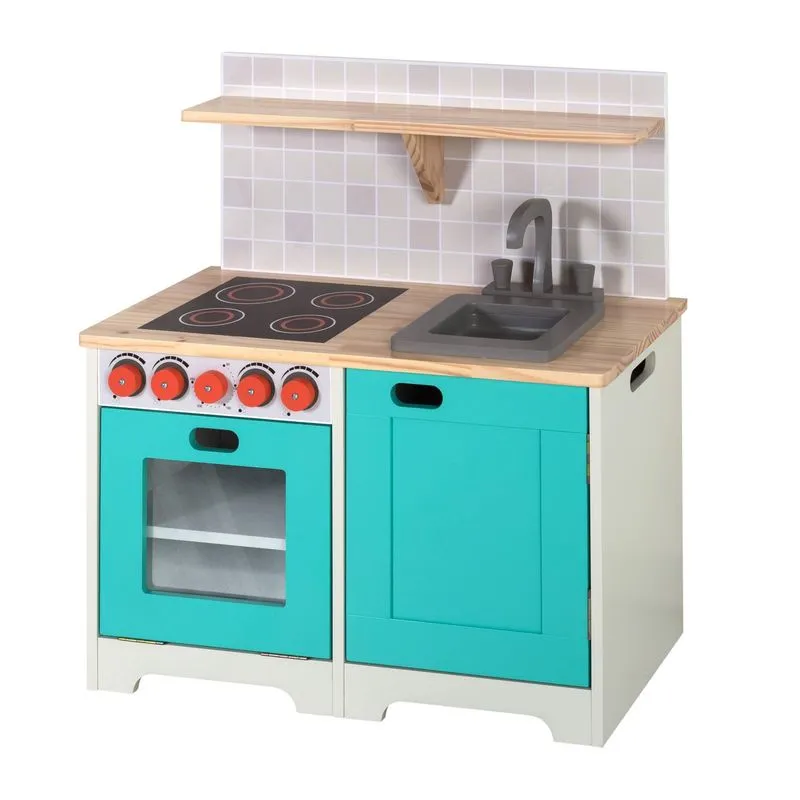 Mini Móvel Infantil Bancada de Cozinha com Pia e Fogão Branco Espresso Móveis