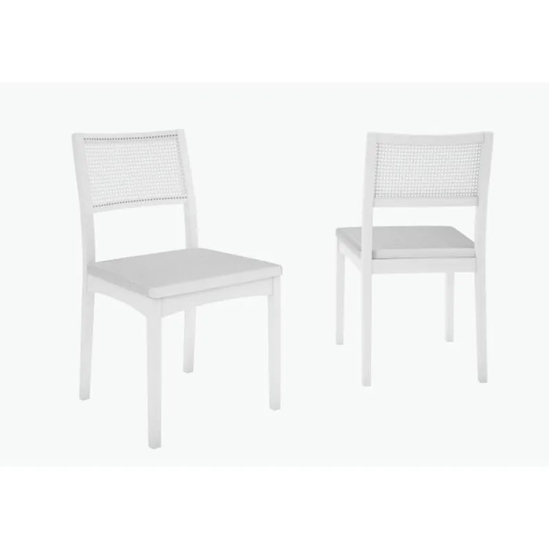 Conjunto 2 Cadeiras Noah Atlanta Móveis Clement Branco Gelo/Macau