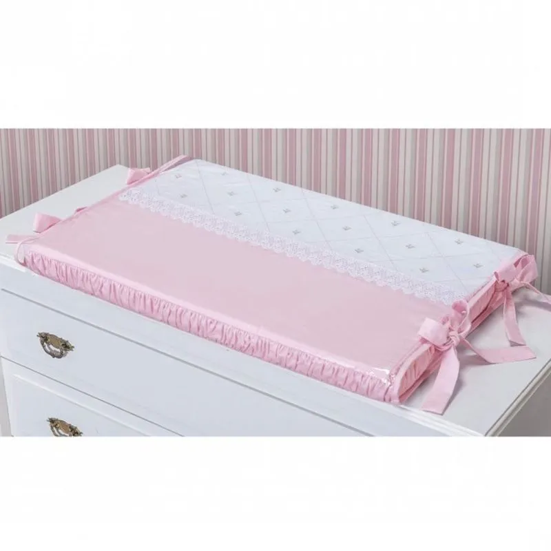 Trocador Eloá Isadora Design Rosa/Branco