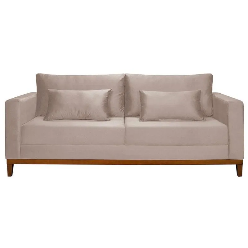 Sofá 3 Lugares Bahamas Suede Areia 230 cm