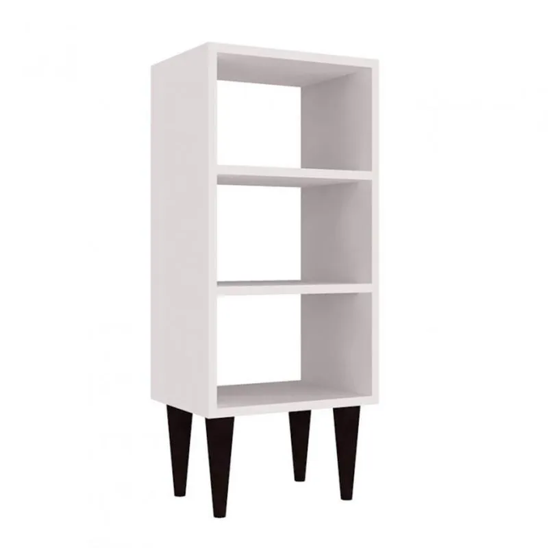 Nicho Decorativo Teka com Pé Cone Bramov Móveis Branco