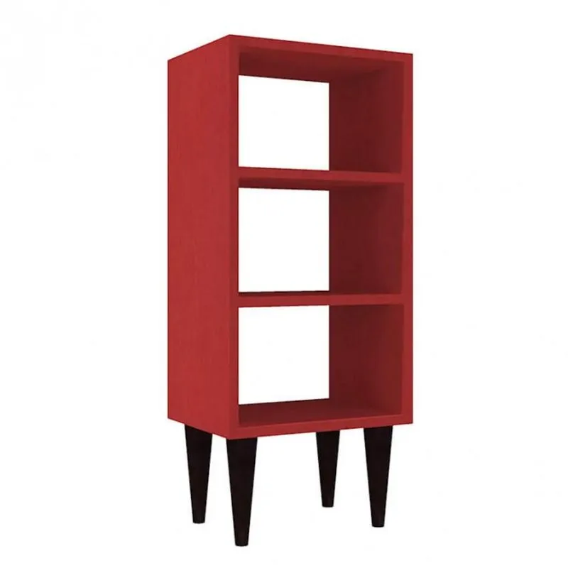 Nicho Decorativo Teka com Pé Cone Bramov Móveis Vermelho
