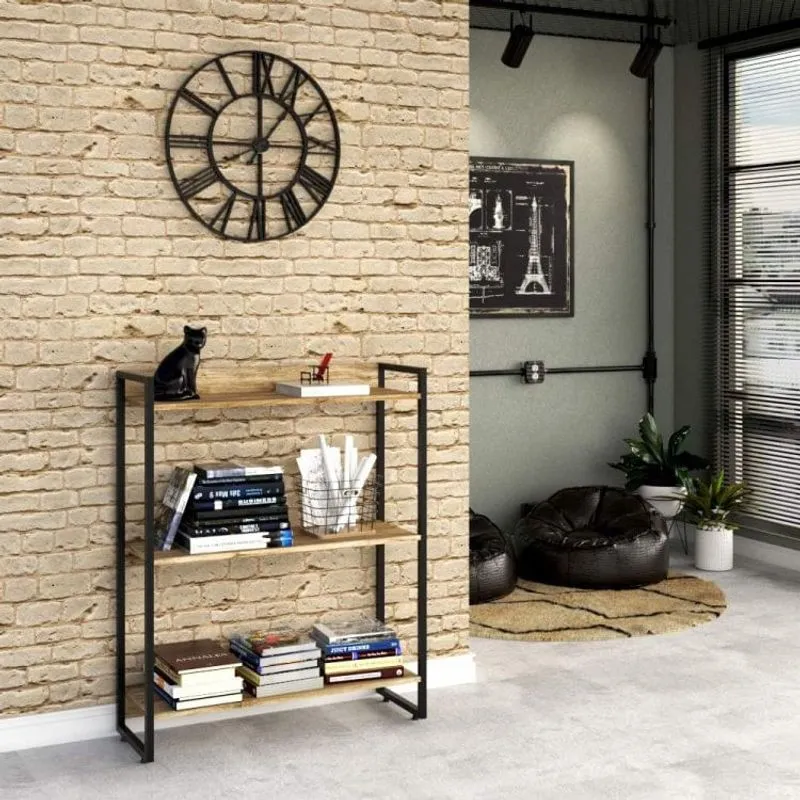 Estante Multiuso 3 Prateleiras 80cmx104cm Dynamica Compace Carvalho