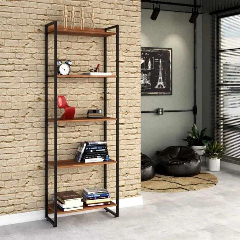 Estante Multiuso 5 Prateleiras 60cmx187cm Dynamica Compace Nogal