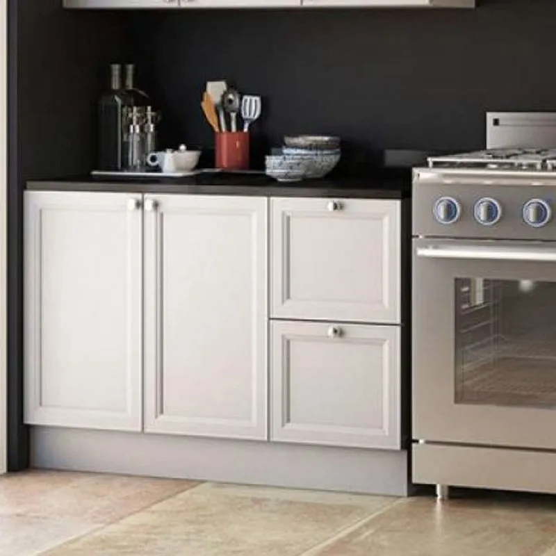 Balcão para Cozinha 2 Portas 2 Gavetas Joy Poliman Fume