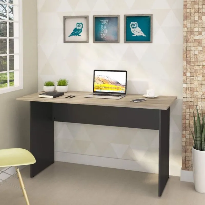 Mesa para Escritório 135cm Gebb Work Calvi/Preto