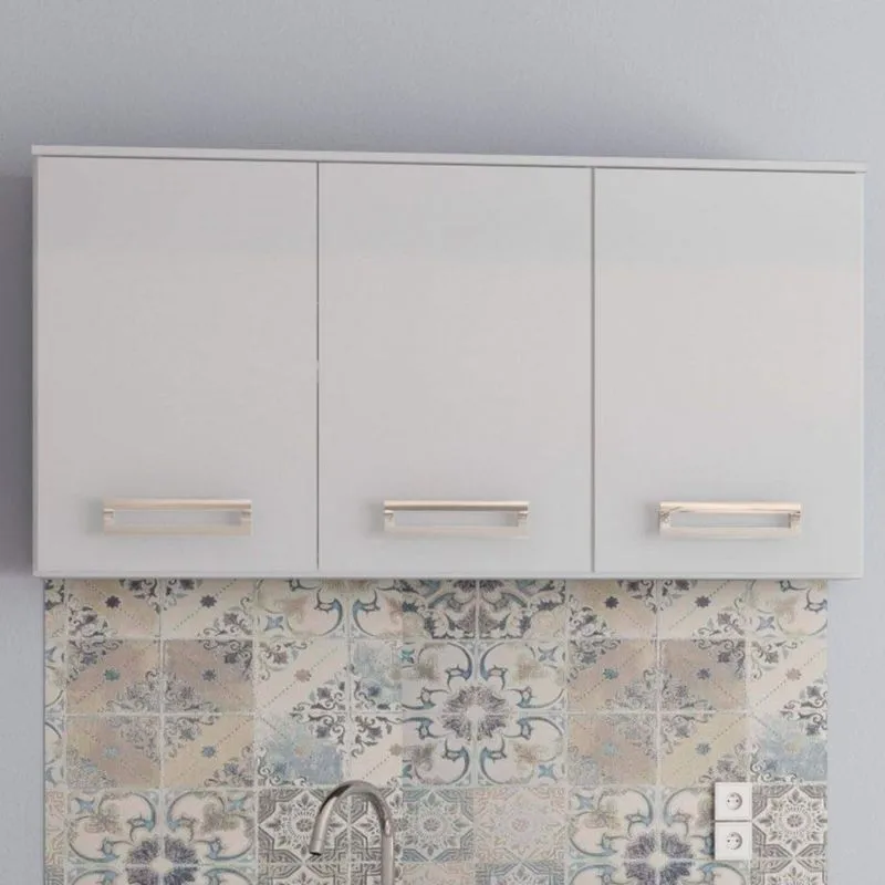 Armário Aéreo 3 Portas Dubai Poliman Branco
