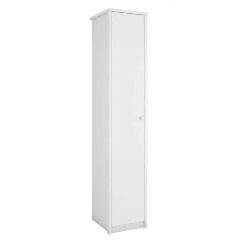 Guarda Roupa Infantil 1 Porta Dani Móveis Peroba Branco Brilho