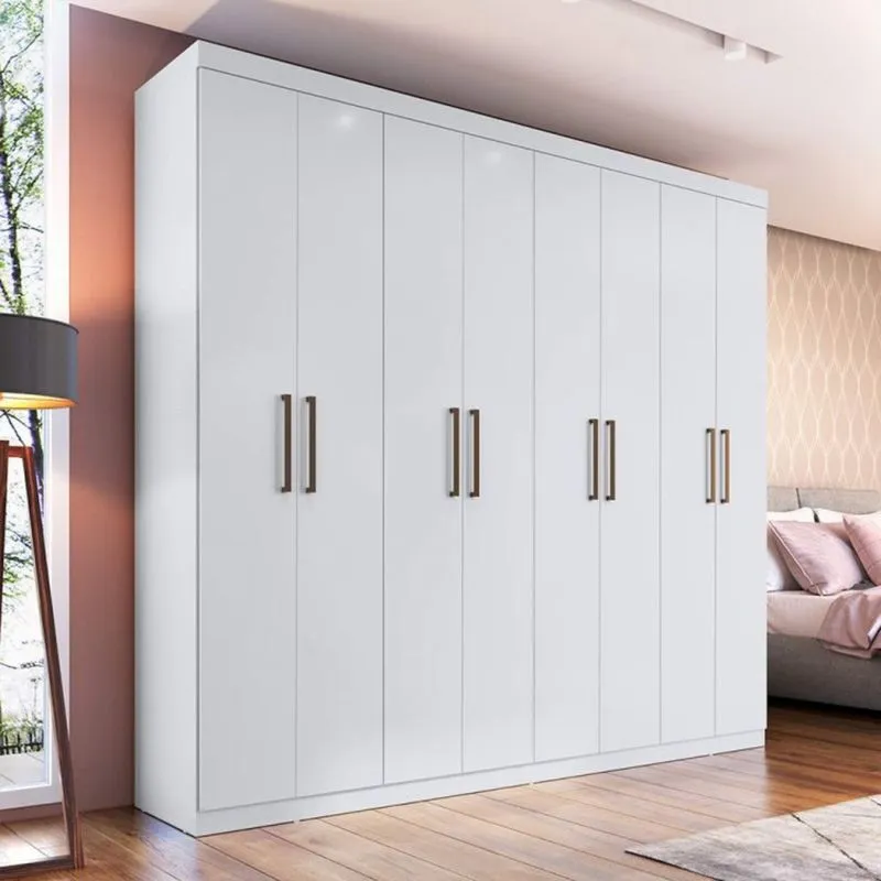 Guarda Roupa 8 Portas 2 Gavetas Jaú Espresso Móveis Branco