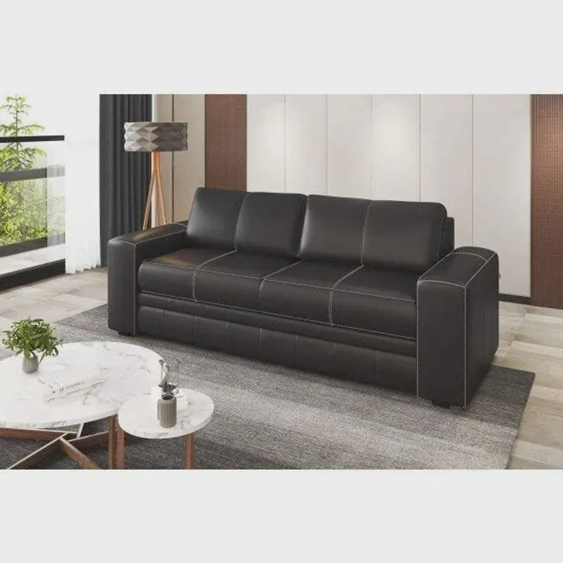 Sofá 3 Lugares Couro Natural Dakota Scala Decor