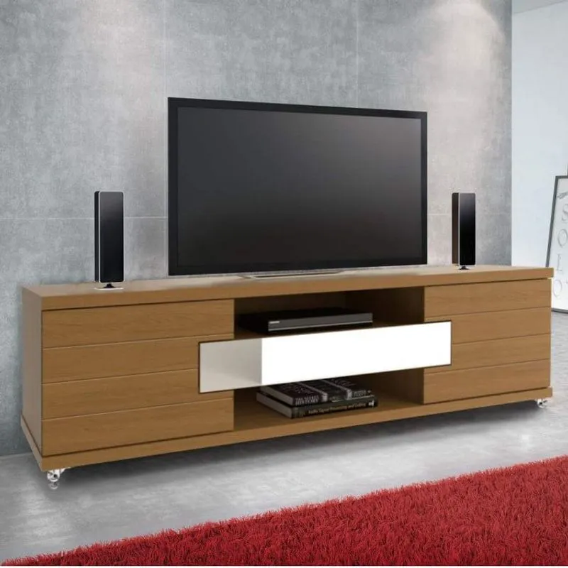 Rack para TV até 32 Polegadas 2 Portas 1 Gaveta com Espelho Absolute Casa D Noce