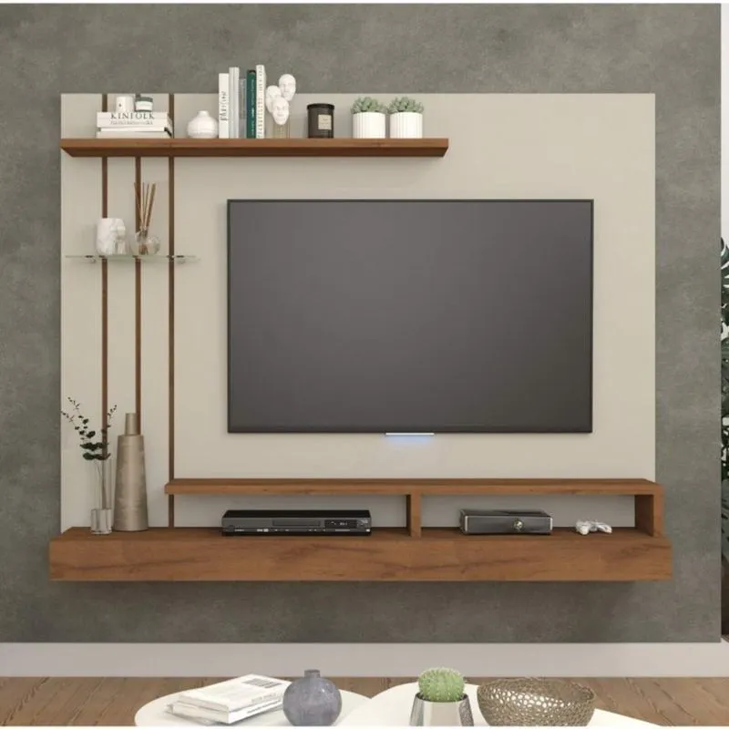 Painel para TV até 50 Polegadas Madri Permóbili Off White/Savana