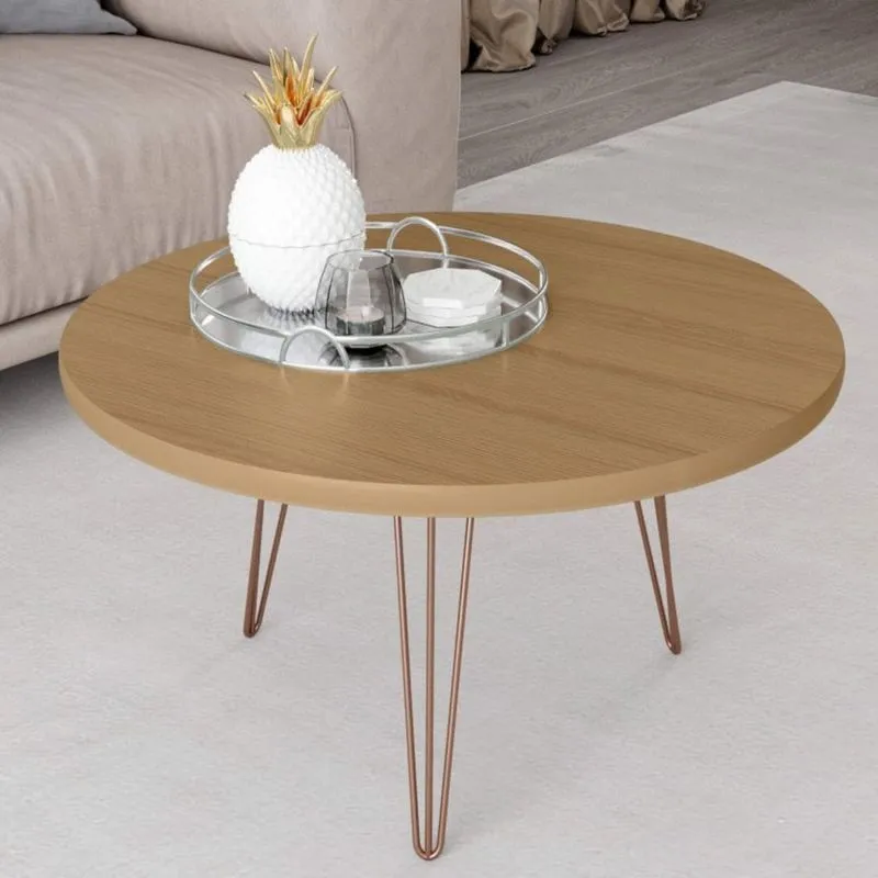 Mesa de Centro com Pés Metálicos Evolution Patrimar Móveis Novare