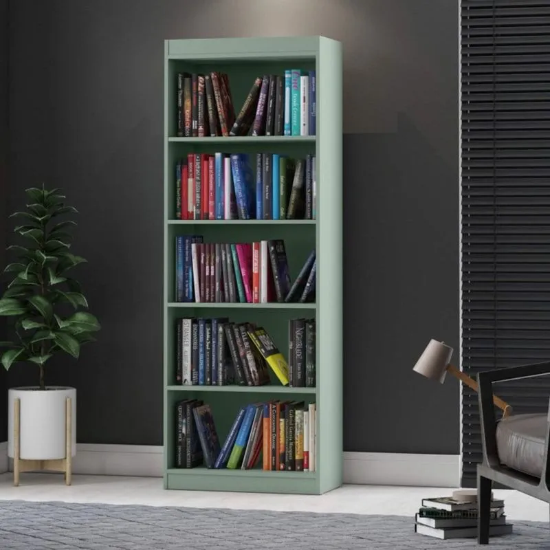 Estante Para Livros 4 Prateleiras Encanto Patrimar Móveis Verde Bellagio