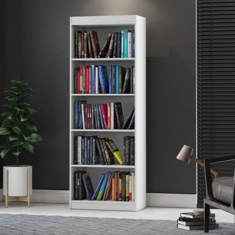 Estante Para Livros 4 Prateleiras Encanto Patrimar Móveis Branco